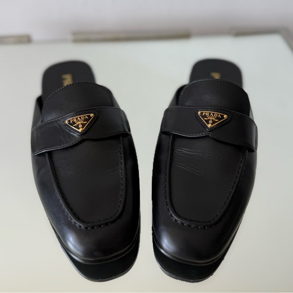 New Prada Leather Mules $1,120 37 - Picture 13 of 13